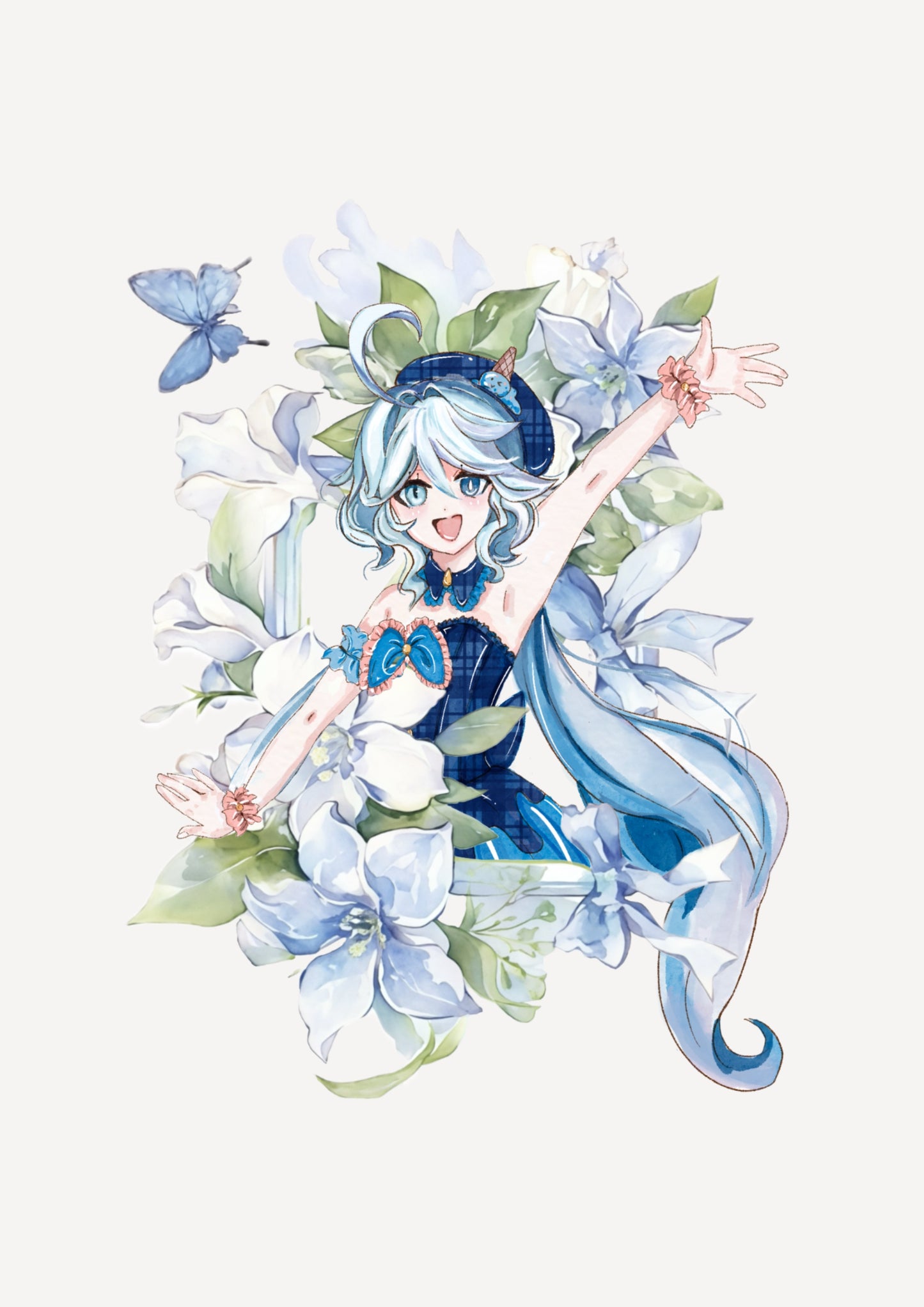 Genshin Impact Furina 6+3CM acrylic keychain