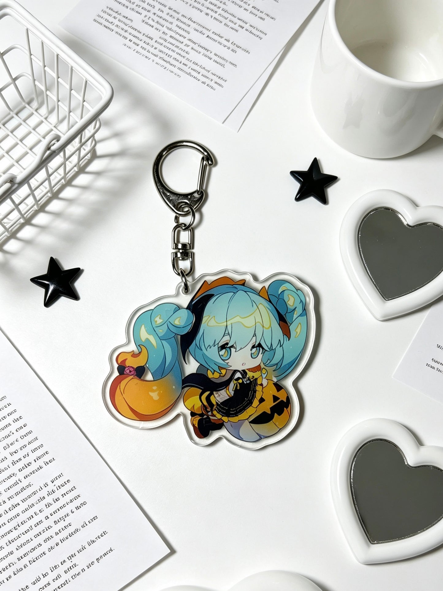 Hatsune Miku Halloween pumpkin 6CM acrylic keychain