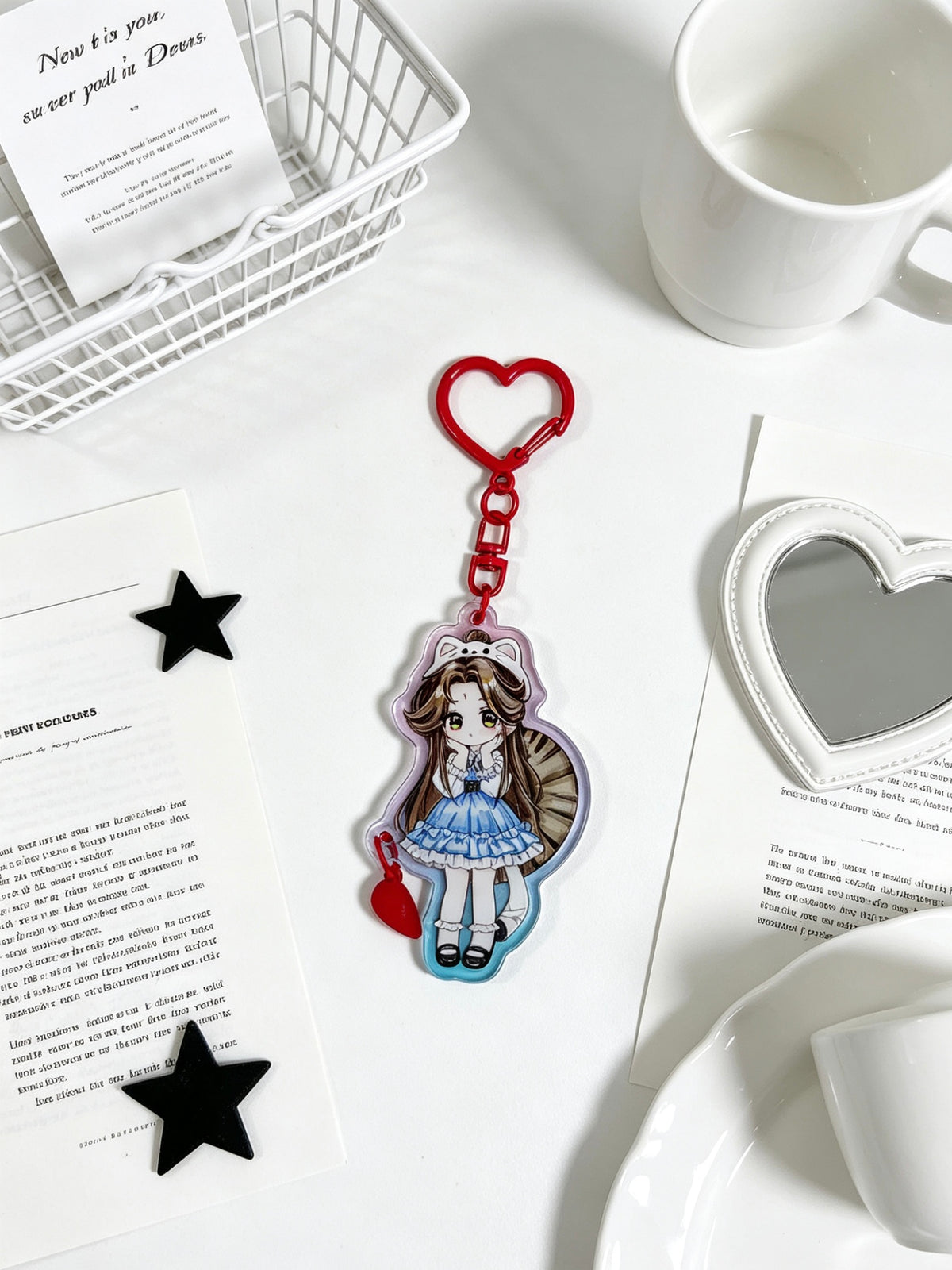 Heaven Official’s Blessing Magnetic Heart 6cm acrylic keychain