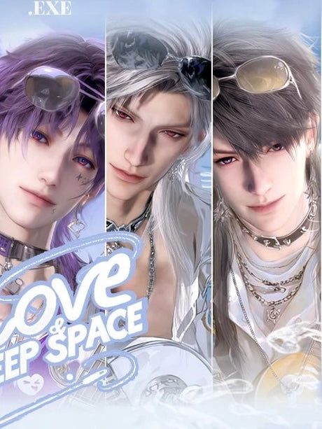 Love and Deepspace Sylus effetto doppio glitter 44x70mm Badge