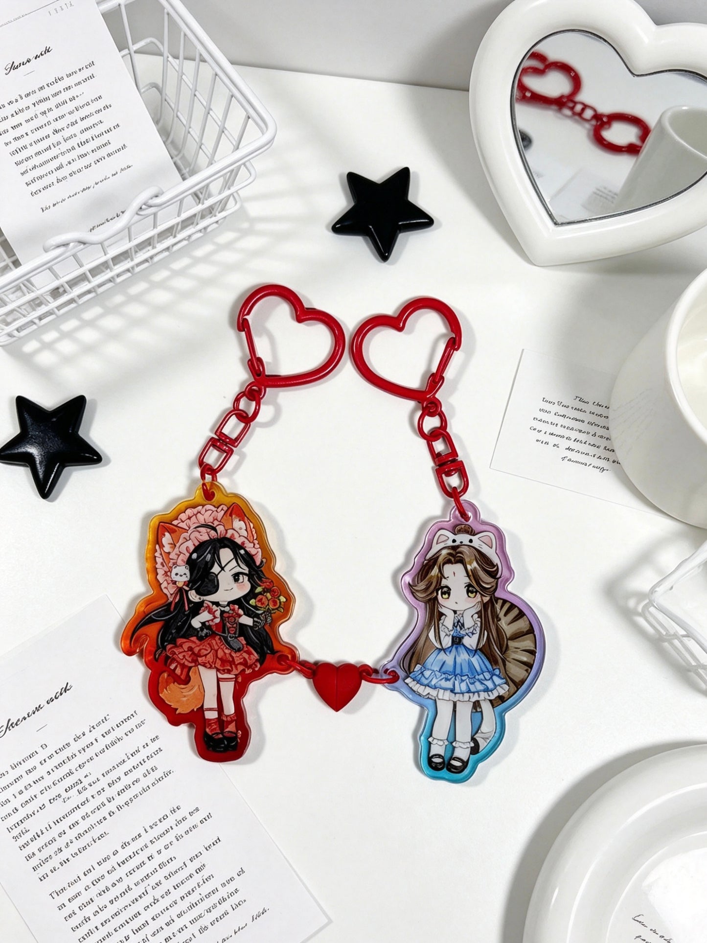 Heaven Official’s Blessing Magnetic Heart 6cm acrylic keychain