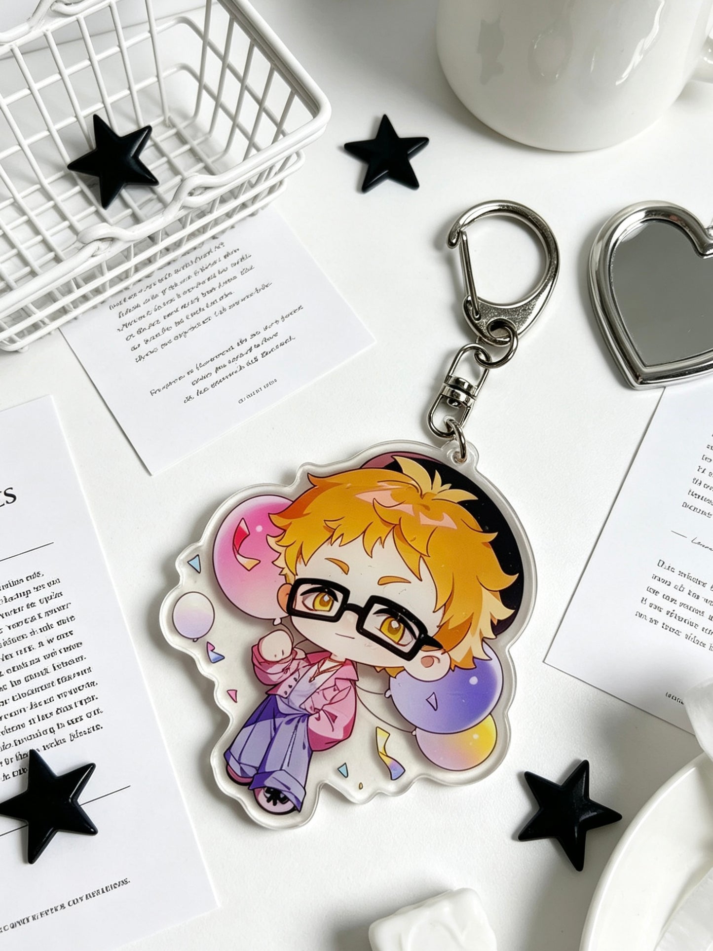 Haikyuu!!  Kei Tsukishima 10CM acrylic charm keychain