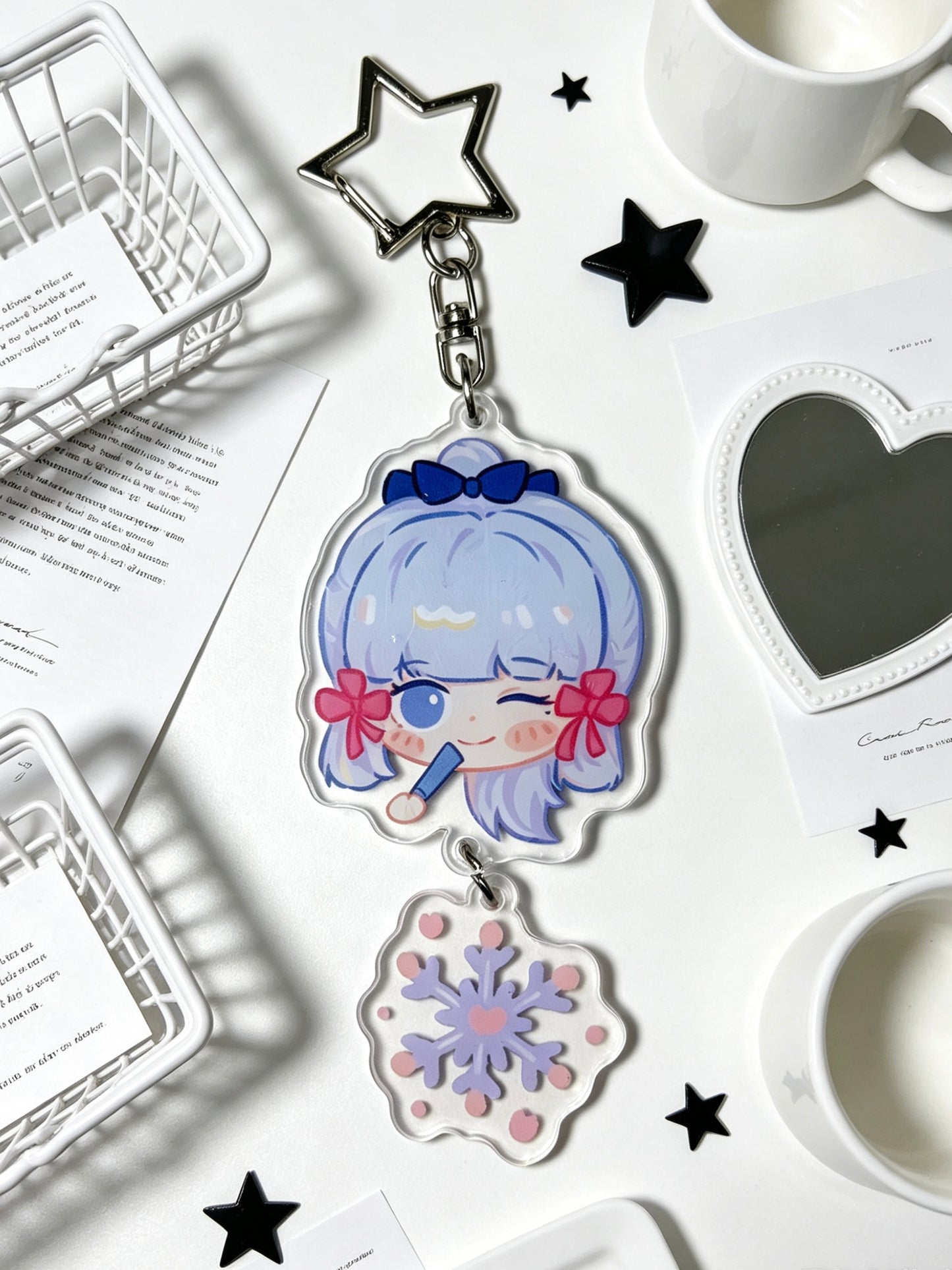 Genshin Impact Kamisato Ayaka 1OCM acrylic keychain