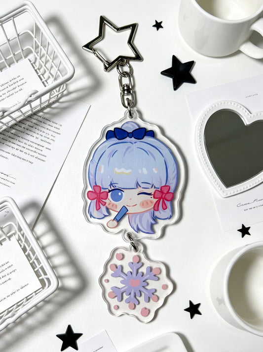 Genshin Impact Kamisato Ayaka 1OCM acrylic keychain