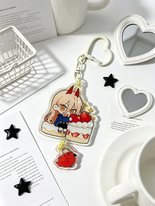 Chainsaw Man POWER 5+3CM acrylic keychain