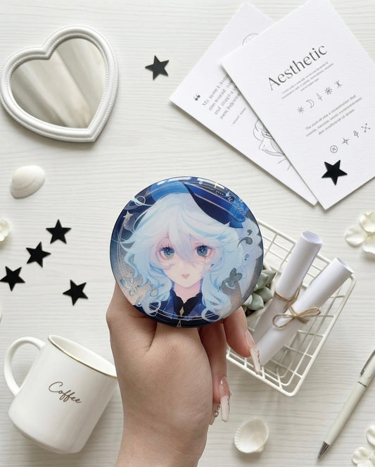 Genshin Impact Furina Double Glitter 75mm Badge