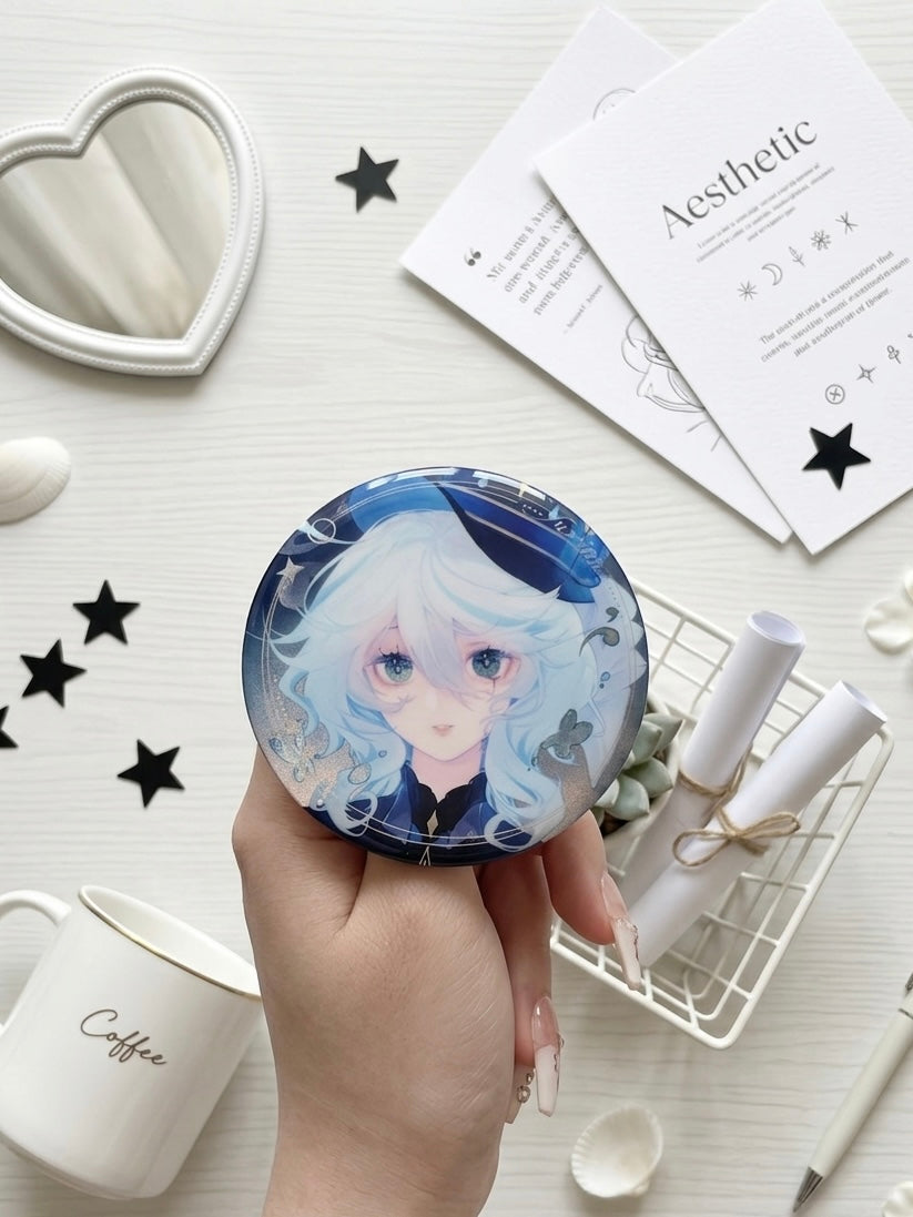 Genshin Impact Furina Double Glitter 75mm Badge